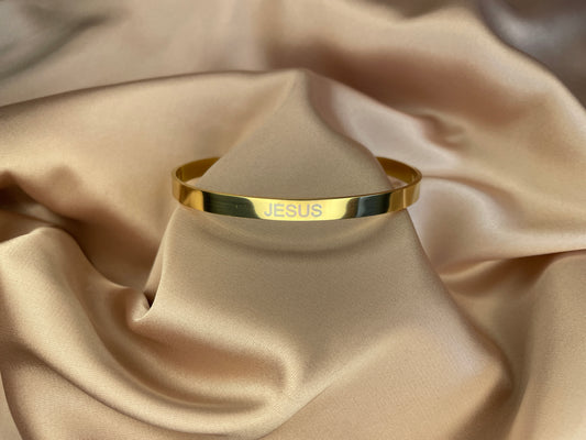 "Jesus" Gold Bracelet